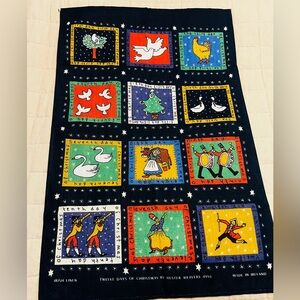 VTG Ulster 12 Days of Christmas Irish Linen Tea Towel